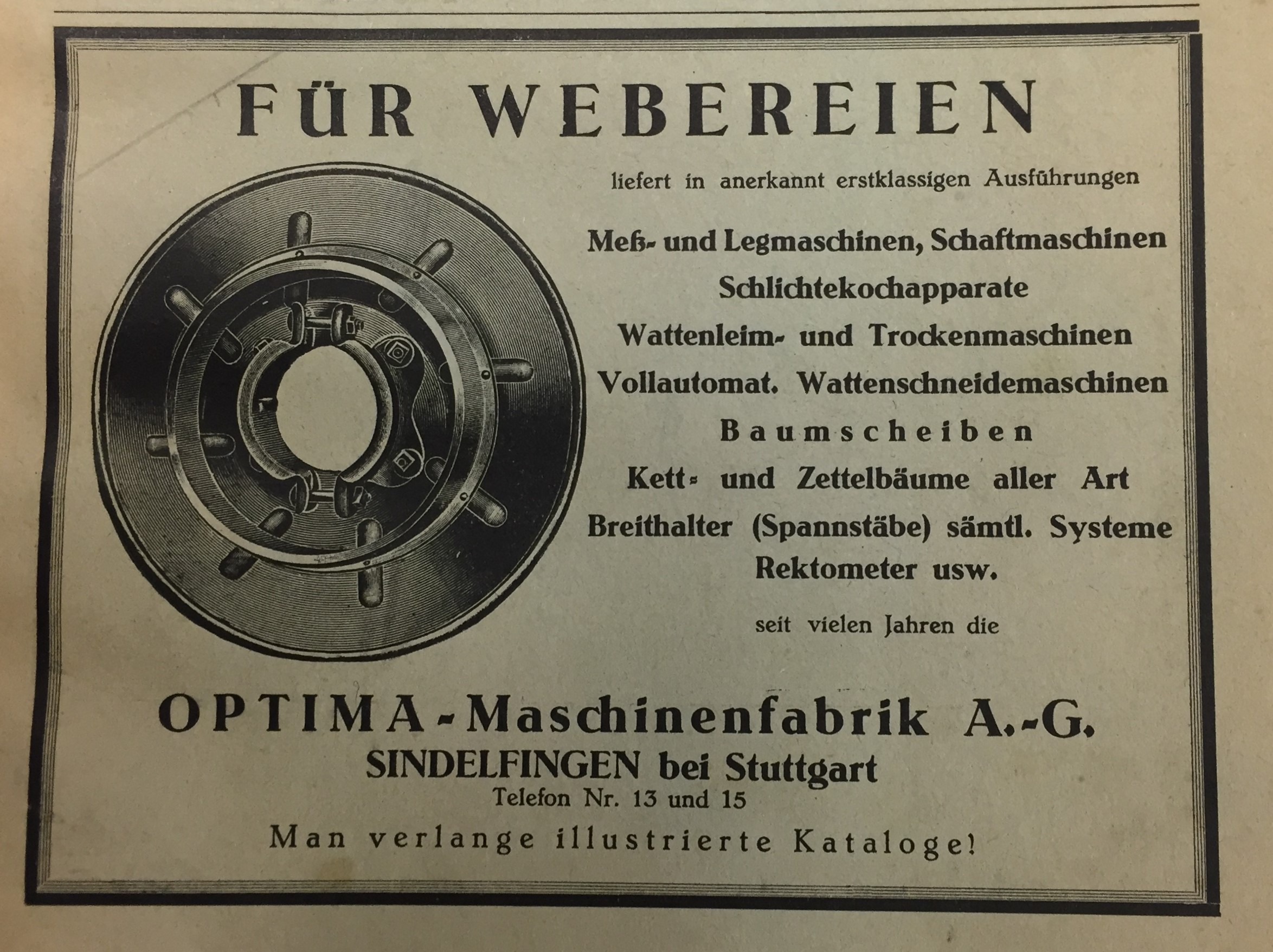 Optima Adressbuch 1927